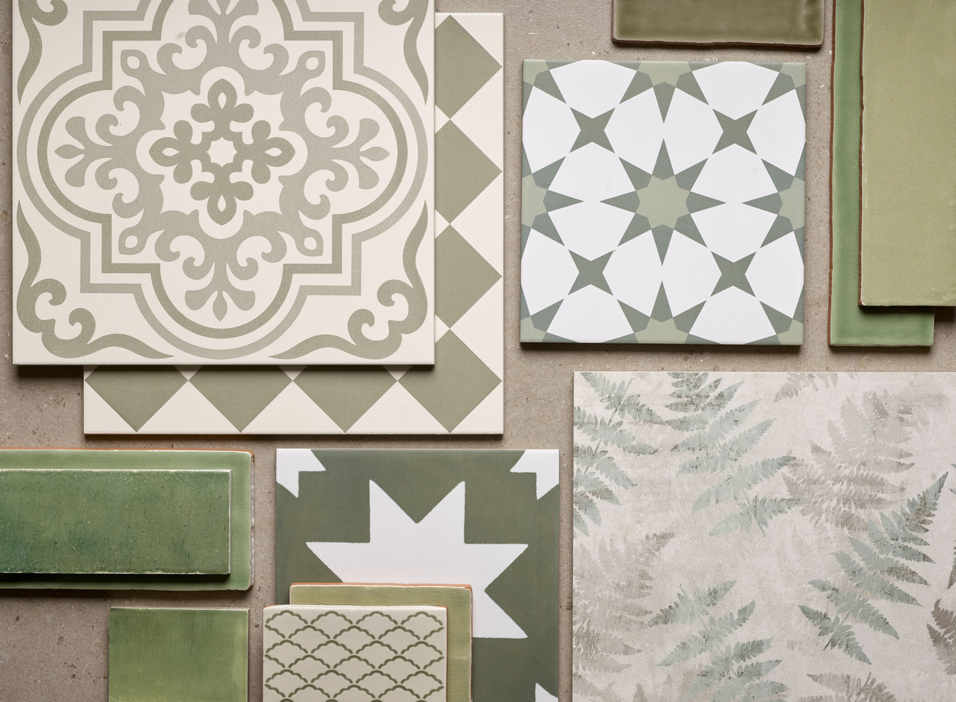 CAP DTAG2020 3 Atlas porcelain green white decorative star moodboard interior exterior floor wall