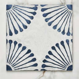 CAP DTCI2020 1 Cuba porcelain infantas blue grey pattern flower matt mediterranean floor wall tile
