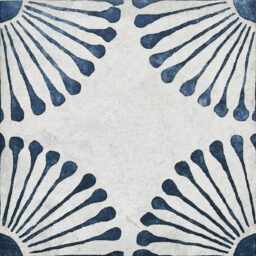 CAP DTCI2020 1 Cuba porcelain infantas blue grey pattern flower matt mediterranean floor wall tile