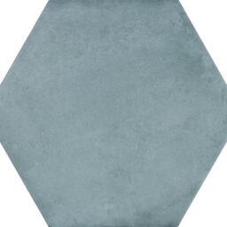 CAP DTMHA1416 1 Medina porcelain hexagon aqua matt blue green wall floor mottled interior eclectic