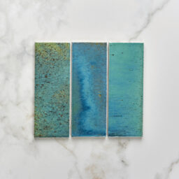 CAP DTPOB20075 1 Pottery porcelain brick ocean blue brown italian zellige rustic rural tile floor wall bathroom