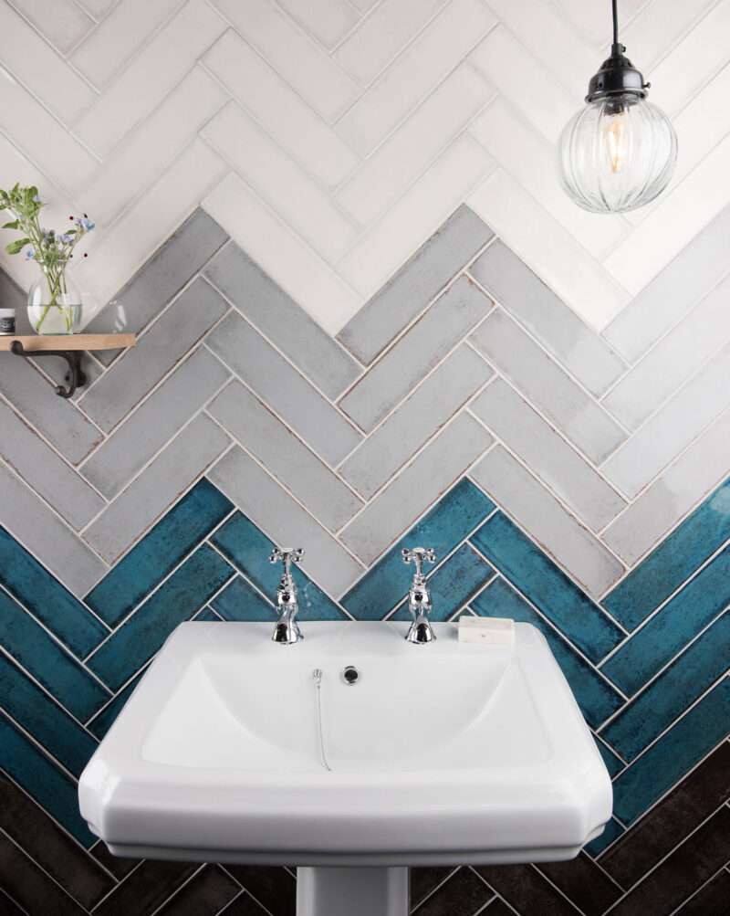 OGS CS1036 3007 3 original style tileworks montblanc blue metro brick classic wall gloss tile bathroom