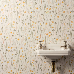 OGS IM 0026233 2 Original style living wildflower gold yellow flower floral wallpaper tile ceramic wall