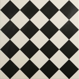 harlequin small black on chalk chequerboard tile