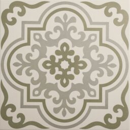 Original Style vogue green on chalk porcelain Victorian wall and floor tile