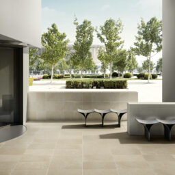 Shapes of Italy ITRIA outdoor porcelain tiles light beige cream stone effect
