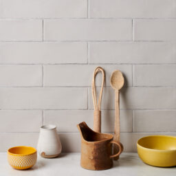 Carter Ecru ceramic glazed artisan handmade style tile