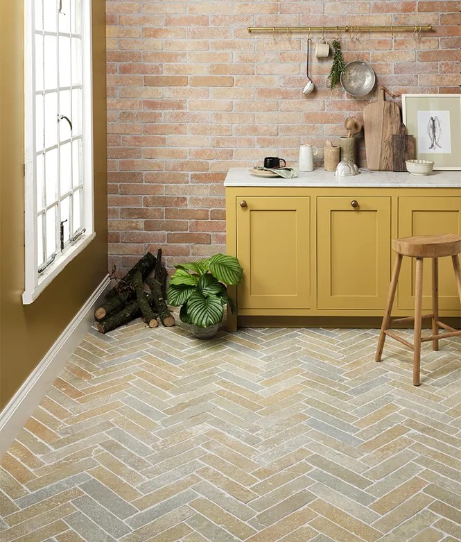 farley limestone parquet seasoned kitchen herringbone flooring