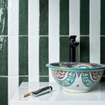 marlborough porcelain forest green cotton white