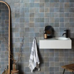 Maroc Porcelain Zellige rustic wall tiles in grey Glicine