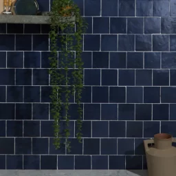 Maroc Porcelain Zellige rustic wall tiles in oltremare