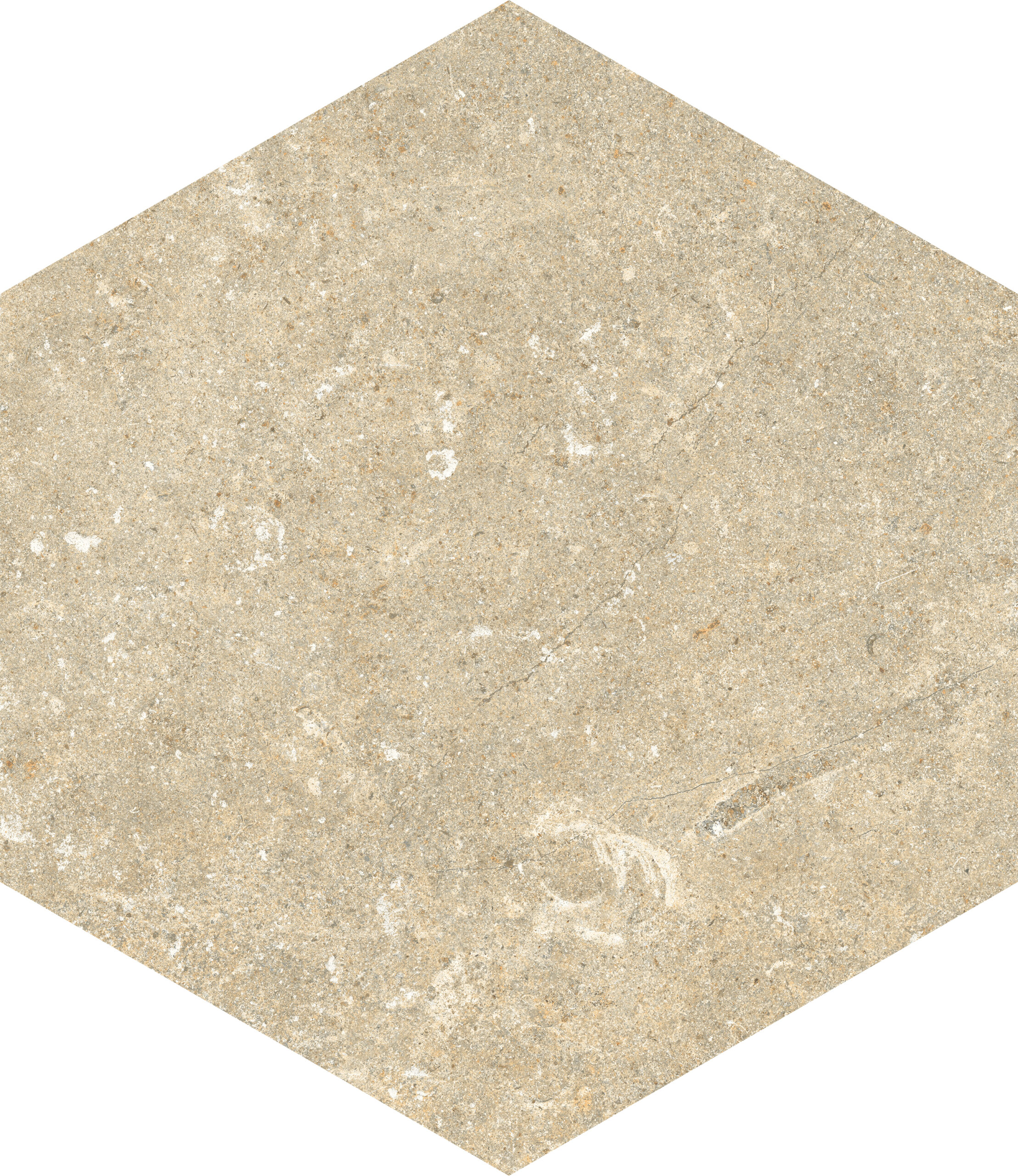 Arkistyle Sand warm stone effect hexagon porcelain wall and floor tile